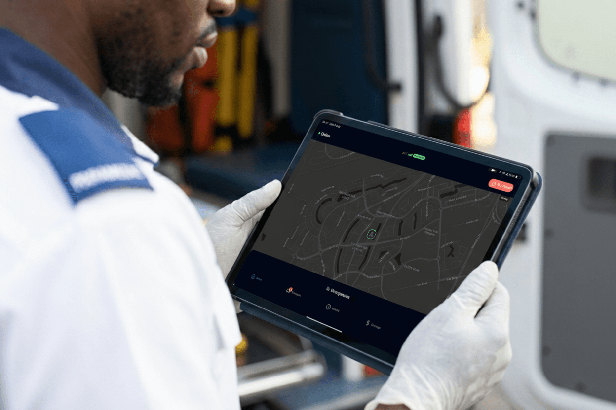 Medic using ActivMedic in the field